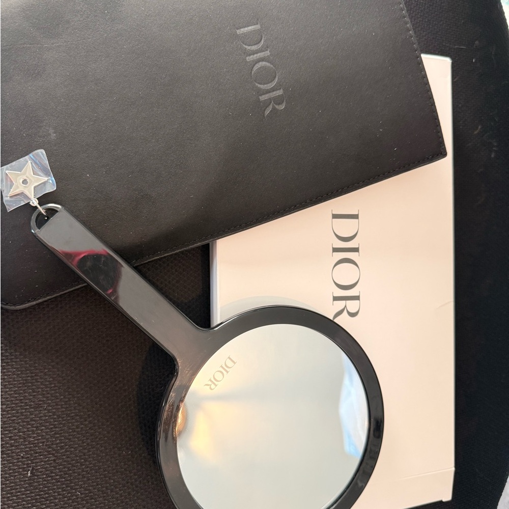 Dior Black Handheld Mirror with Case - Picture 5 of 5